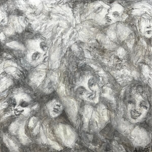 Bride wars, oil and graphite on panel, 97 x 97cm, 2025 / 작가 제공