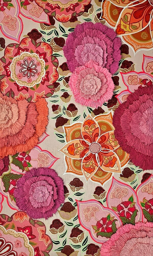 따뜻한 너 46 x 27cmMixed media on wood panel 2024