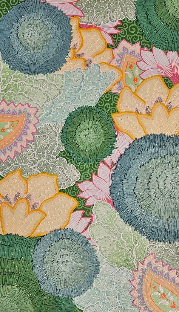 5. 활기찬 너46 x 27cmMixed media on wood panel 2024