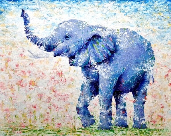 꽃끼리_봄놀이, 91x72.7, Mixed Media on Canvas, 2024 / 작가 제공